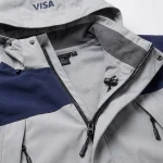 Áo Khoác Gió Doanh Nghiệp Có Mũ Trùm Màu Xám Navy