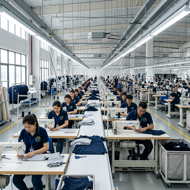 Xưởng sản xuất đồng phục Dương Thành Tín tại KCN Hòa Khánh Đà Nẵng