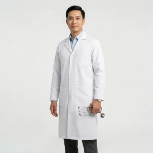 Áo Blouse Bác Sĩ Nam Dáng Dài Màu Trắng