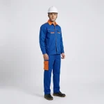 Bộ Quần Áo Bảo Hộ Kỹ Thuật Phối Viền Cam Màu Xanh Royal