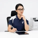 Áo Polo Đồng Phục Phối Sườn Màu Xanh Navy Cam