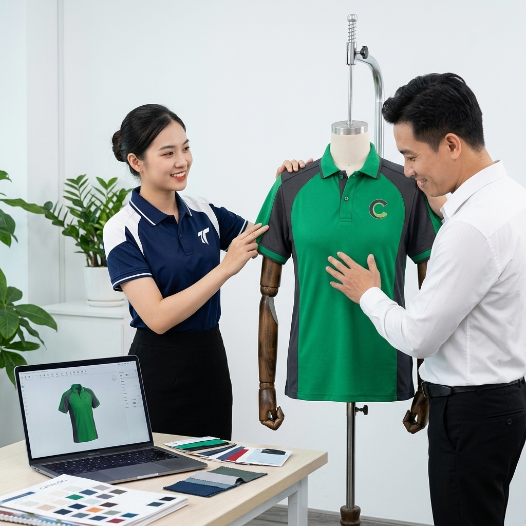 Công đoạn thiết kế và may mẫu đồng phục