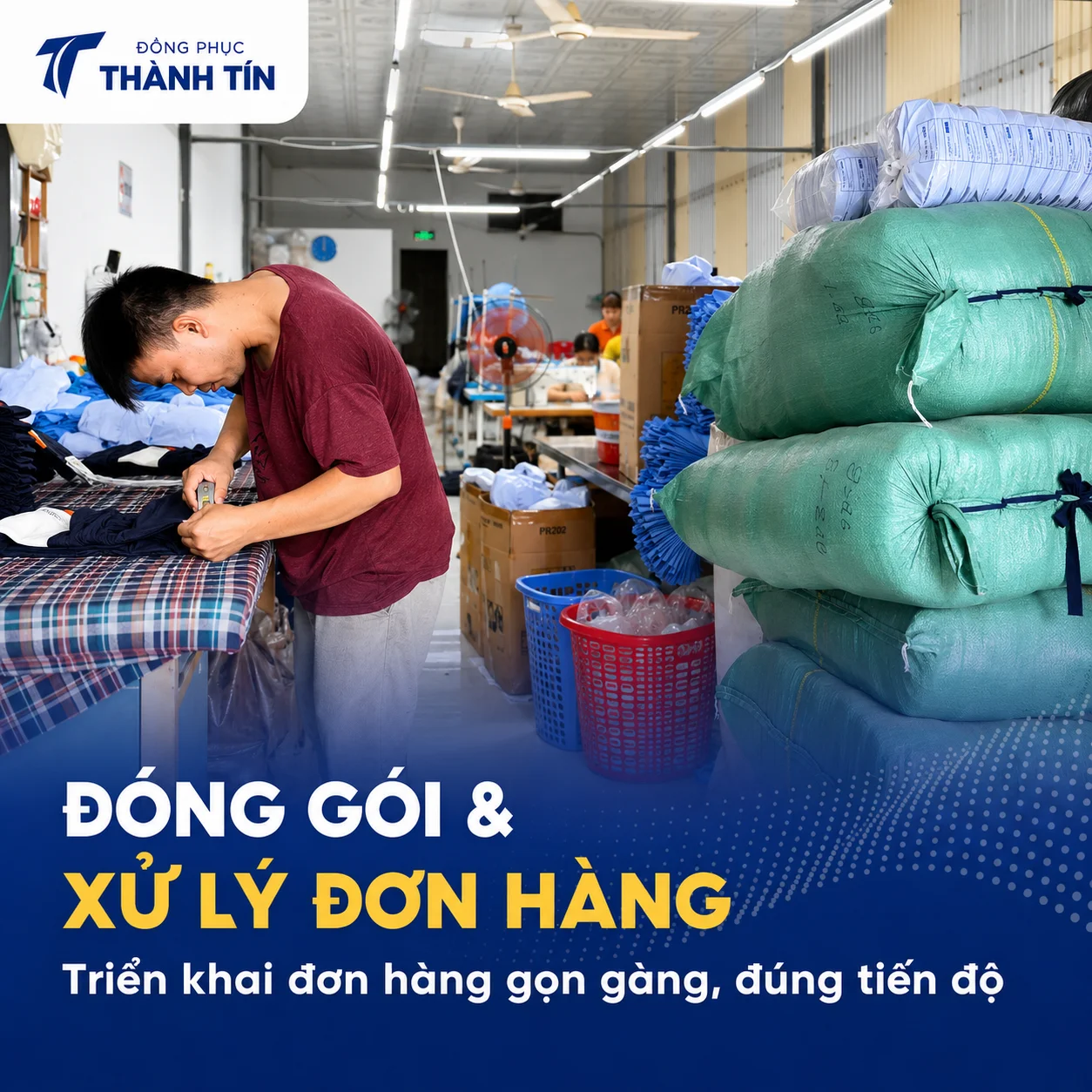 Sản phẩm đồng phục hoàn thiện do Đồng Phục Thành Tín thực hiện