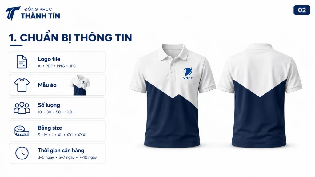 Chuẩn bị thông tin trước khi đặt may đồng phục doanh nghiệp
