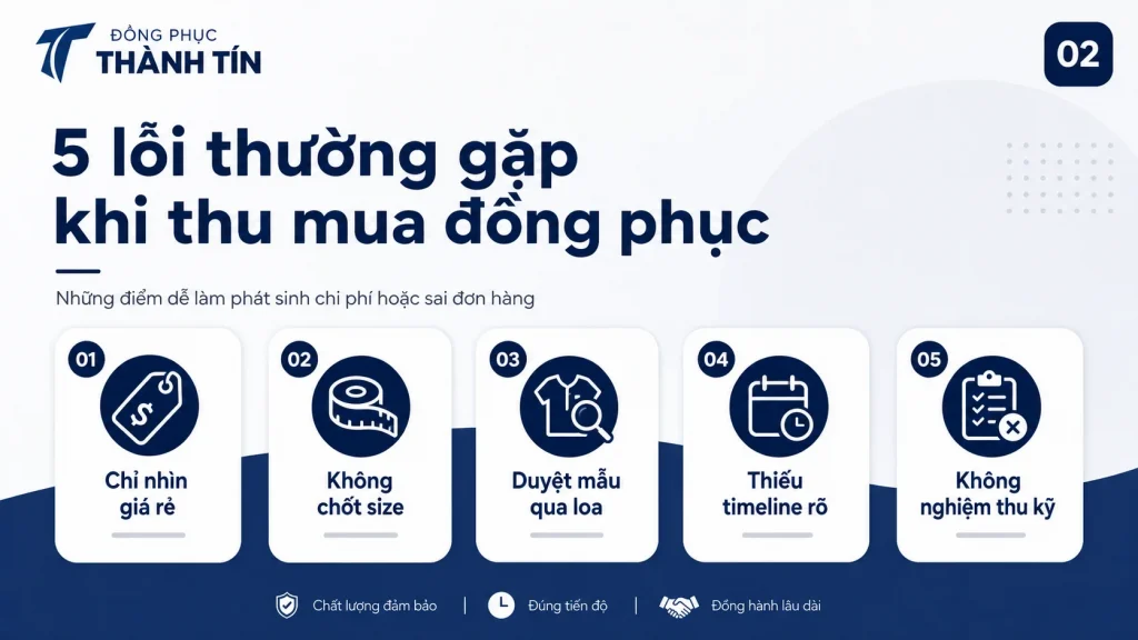 5 lỗi thường gặp khi thu mua đồng phục doanh nghiệp