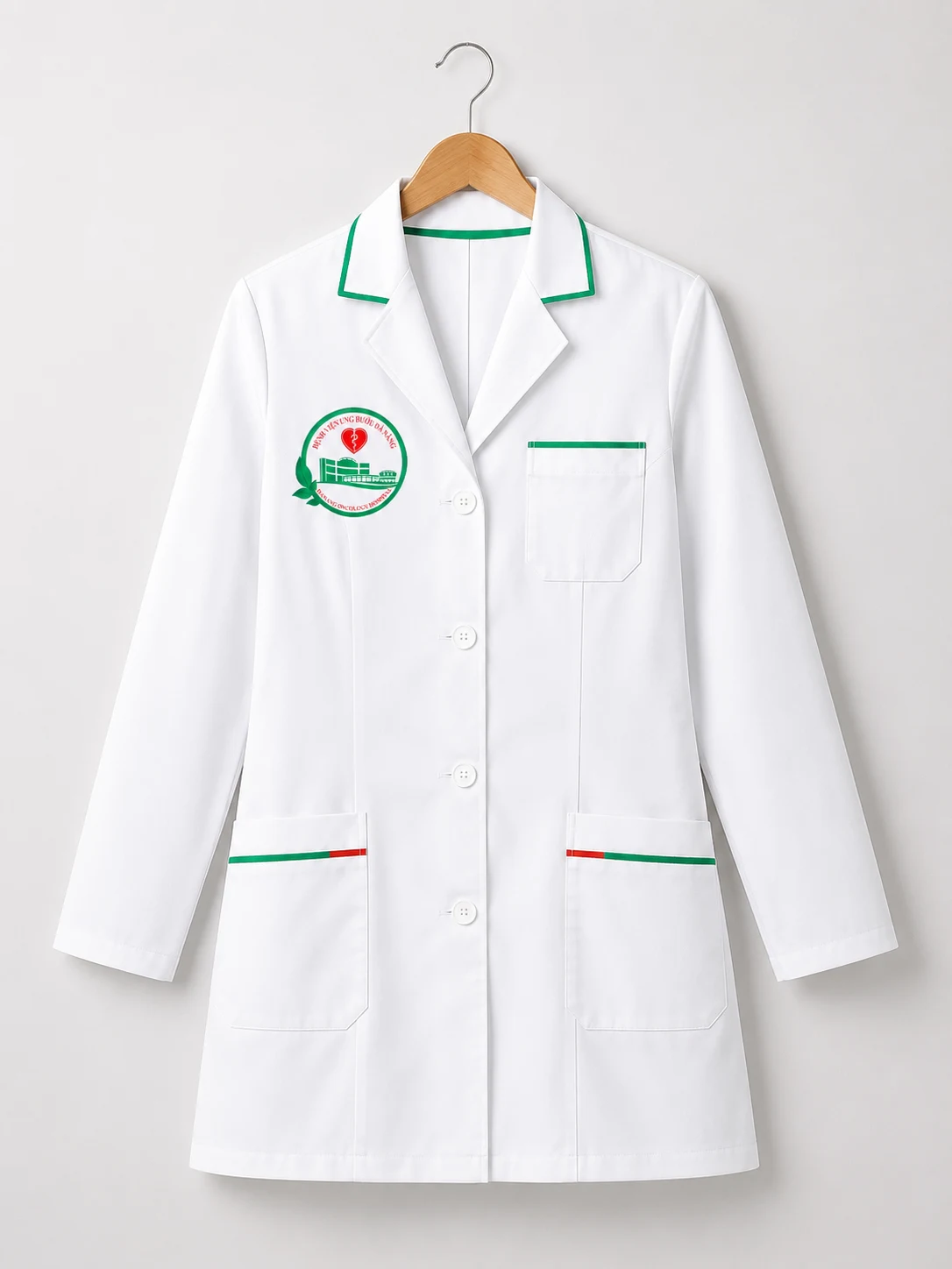 Áo blouse bác sĩ màu trắng áo treo móc B3