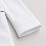 Áo blouse bác sĩ màu trắng cận cổ tay áo B3
