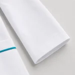 Áo blouse bác sĩ màu trắng cận cổ tay áo B5
