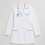 Áo blouse bác sĩ màu trắng ảnh toàn bộ sản phẩm B5