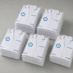Áo điều dưỡng bệnh viện màu trắng đóng gói theo lô Mẫu 04