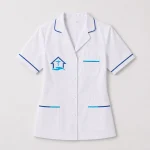 Áo điều dưỡng bệnh viện màu trắng ảnh toàn bộ sản phẩm Mẫu 04