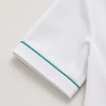 Áo điều dưỡng bệnh viện màu trắng cận cổ tay áo Mẫu 05