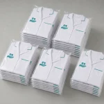 Áo điều dưỡng bệnh viện màu trắng đóng gói theo lô Mẫu 05