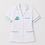 Áo điều dưỡng bệnh viện màu trắng ảnh toàn bộ sản phẩm Mẫu 05