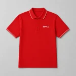 Áo Polo Đồng Phục Đỏ Phối Trắng - anh chinh flatlay
