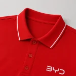 Áo Polo Đồng Phục Đỏ Phối Trắng - can logo