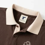 Áo Polo Đồng Phục Nâu Phối Kem - can logo