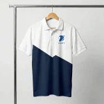 Áo Polo Đồng Phục Trắng Phối Navy - anh chinh treo