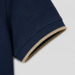 Áo Polo Đồng Phục Xanh Navy Phối Kem - can tay ao
