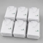 Áo Sơ Mi Đồng Phục Trắng Dài Tay Viền Xanh - dong goi theo lo