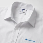 Áo Sơ Mi Đồng Phục Trắng Ngắn Tay - can logo