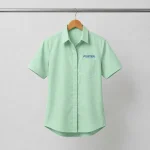 Áo Sơ Mi Đồng Phục Xanh Mint Ngắn Tay - anh chinh treo