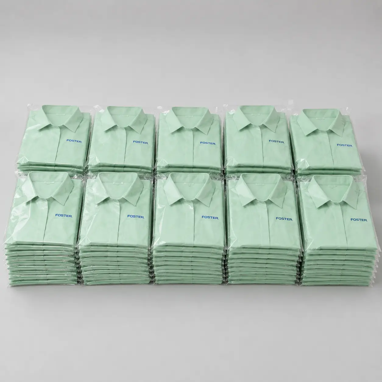 Áo Sơ Mi Đồng Phục Xanh Mint Ngắn Tay - dong goi theo lo