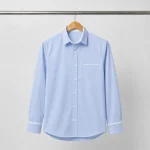 Áo Sơ Mi Đồng Phục Xanh Nhạt Dài Tay - anh chinh flatlay