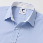 Áo Sơ Mi Đồng Phục Xanh Nhạt Dài Tay - can logo