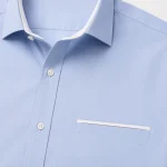 Áo Sơ Mi Đồng Phục Xanh Nhạt Dài Tay - can nguc ao