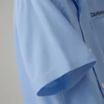 Áo Sơ Mi Đồng Phục Xanh Nhạt Ngắn Tay - can tay ao