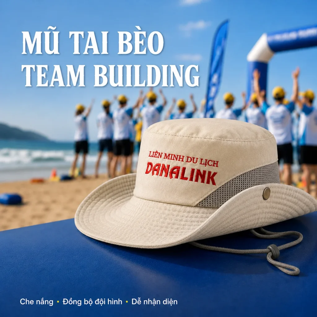 Mũ tai bèo team building che nắng tốt cho hoạt động ngoài trời, dã ngoại và du lịch biển