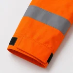 Đồng phục bảo hộ cam phản quang Thành Tín - ảnh cận tay áo, túi và chi tiết phản quang