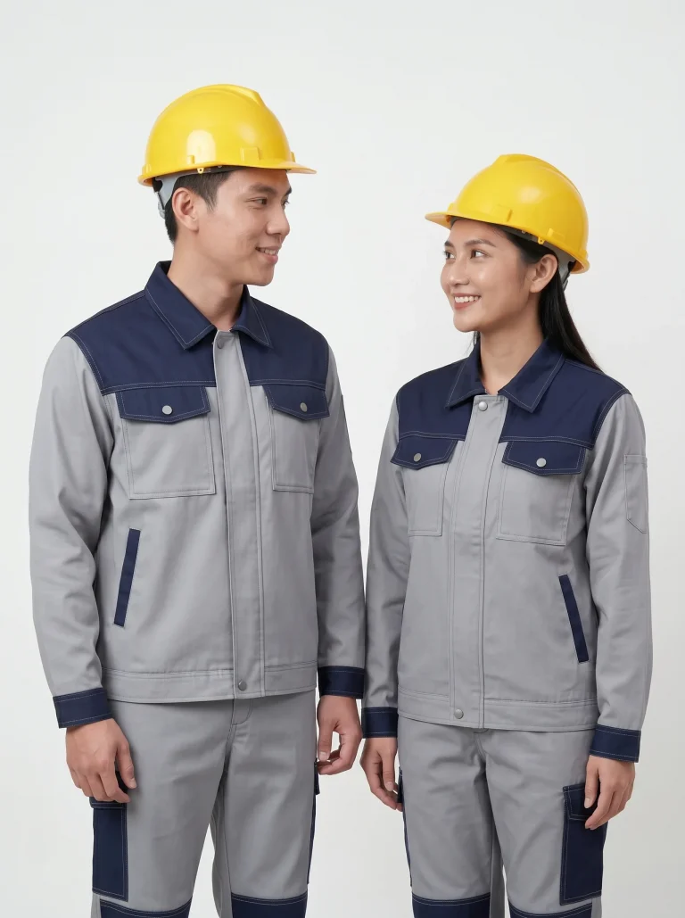 Đồng Phục Bảo Hộ Xám Phối Navy