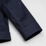 Đồng phục bảo hộ xanh navy phối xanh dương Thành Tín - ảnh cận tay áo, túi và chi tiết phản quang
