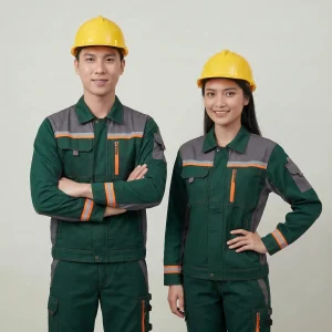 Đồng Phục Bảo Hộ Xanh Rêu Phối Cam Phản Quang