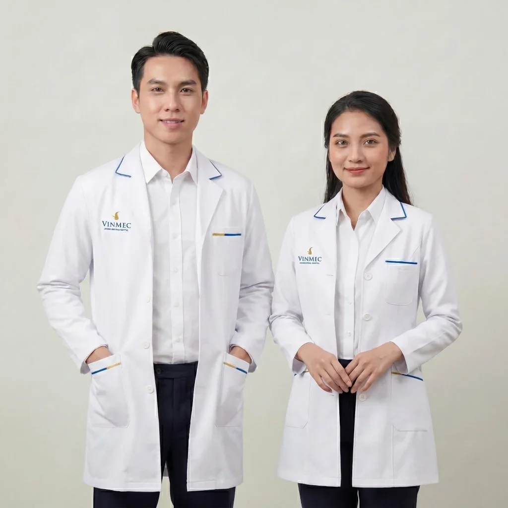 Mẫu đồng phục y tế blouse trắng cho phòng khám tại Đà Nẵng