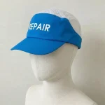 Mũ công nhân xanh dương phối trắng Thành Tín - ảnh góc nghiêng