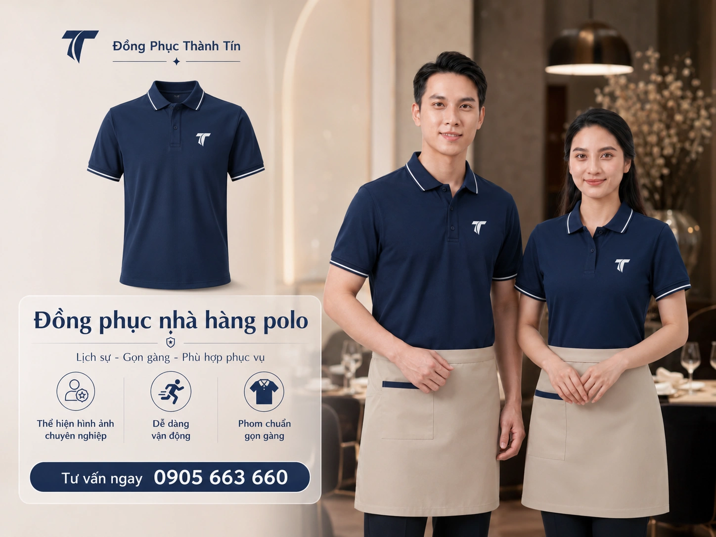Áo polo đồng phục nhà hàng tại Đà Nẵng