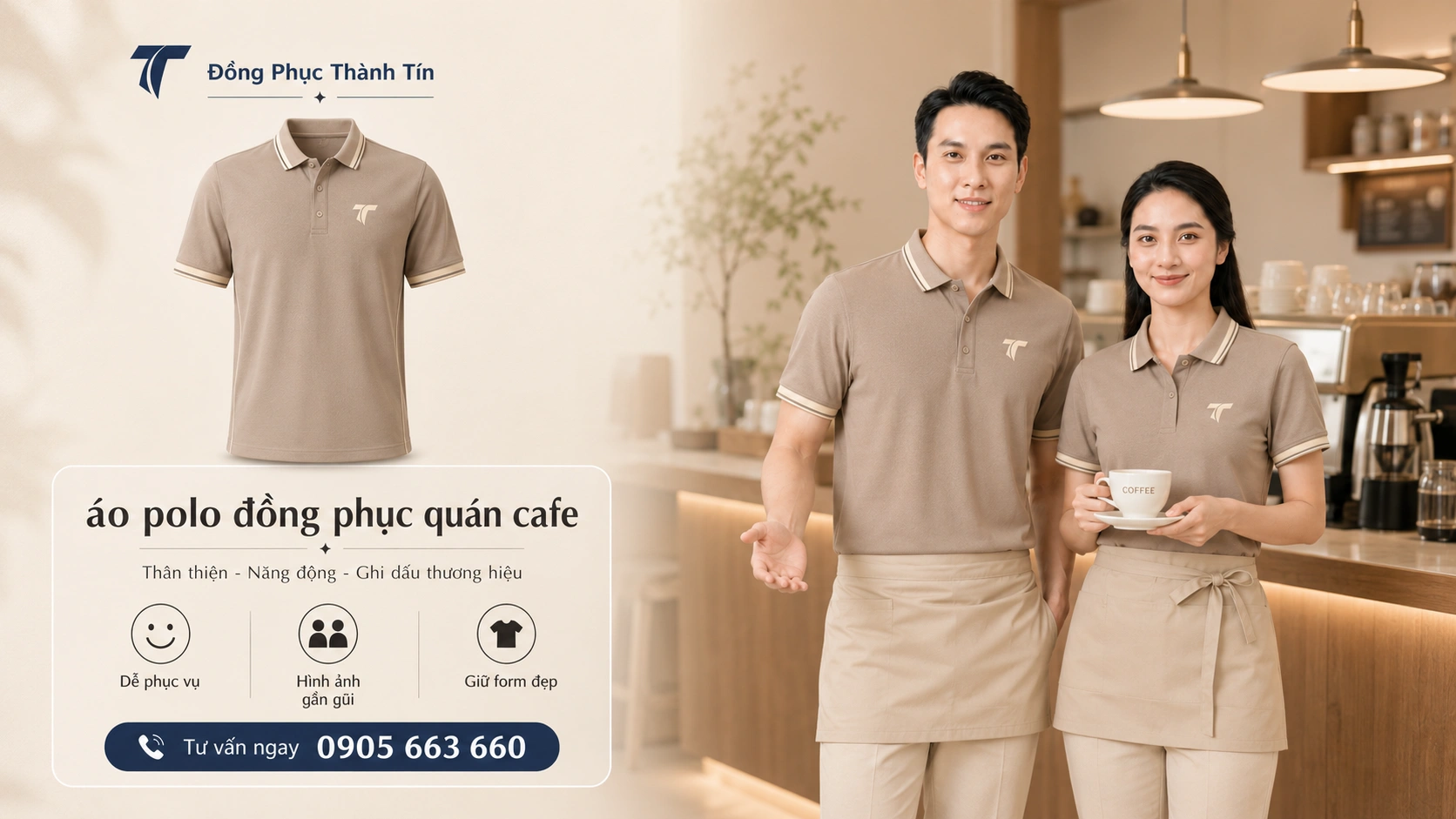 Đồng phục quán cafe cho nhân viên phục vụ tại Đà Nẵng
