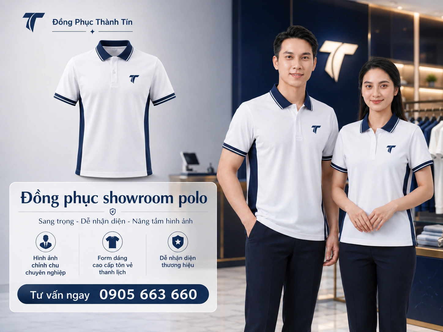 Áo polo đồng phục cho showroom, spa, cafe: chọn sao cho dễ nhận diện?