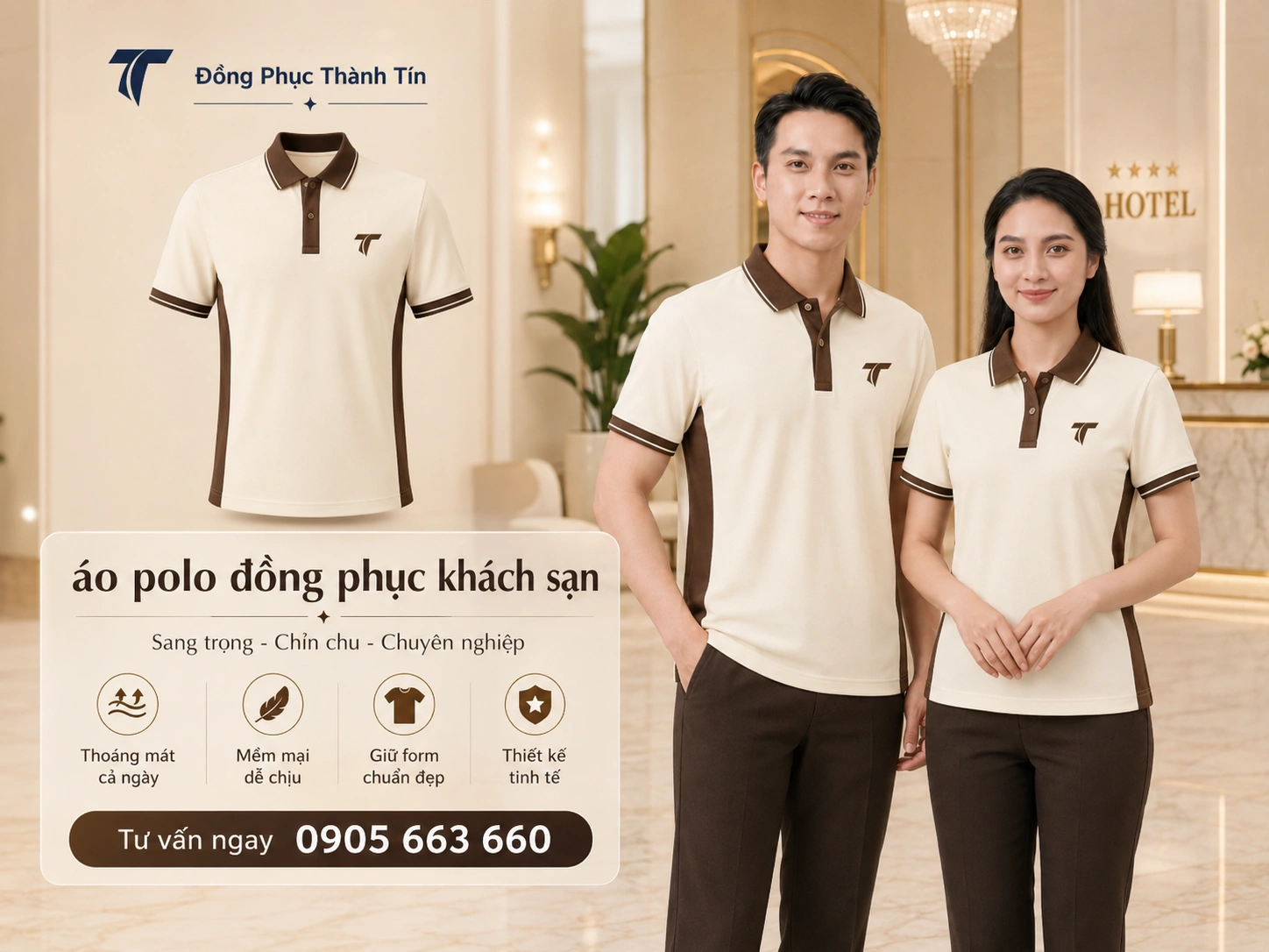 Đồng phục khách sạn cho lễ tân và nhân viên dịch vụ