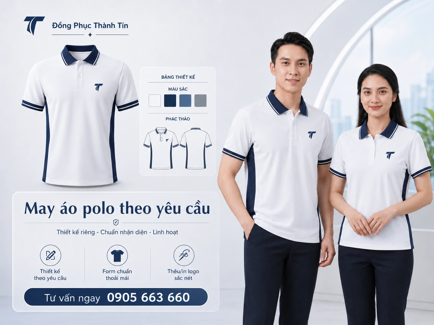 May áo polo đồng phục theo yêu cầu tại Đà Nẵng
