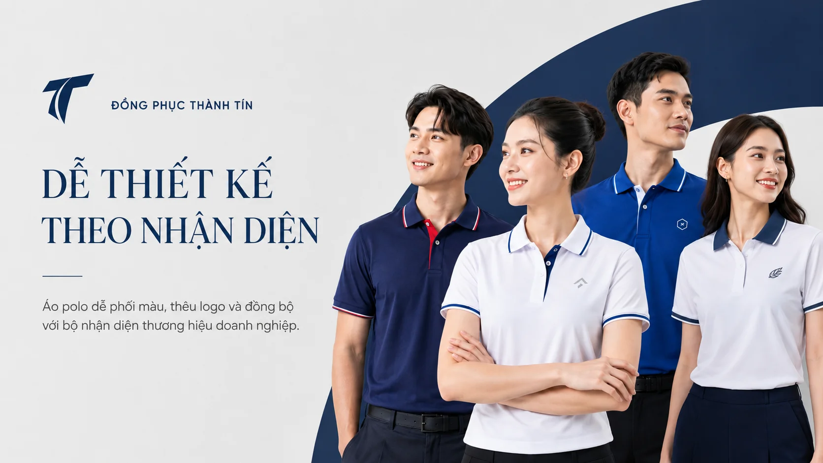Áo polo dễ thiết kế theo nhận diện thương hiệu