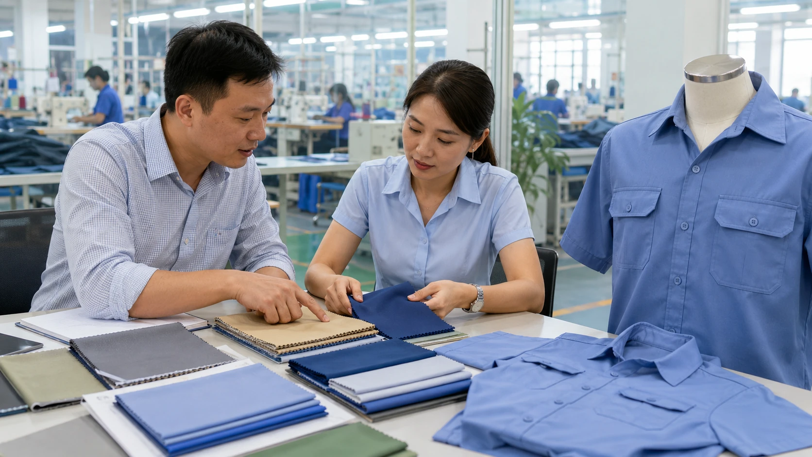 Cách chọn vải may đồng phục công nhân